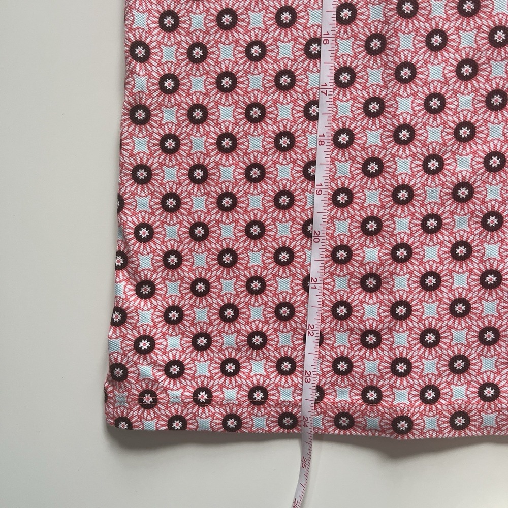 Lands' End Womens Size S 6-8 Polo Shirt Short Sleeve Floral Geometric 97% Cotton - Picture 7 of 8